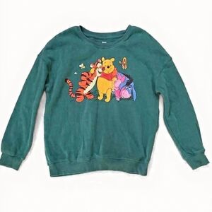 Disney Teal Sweatshirt with Pooh and Friends